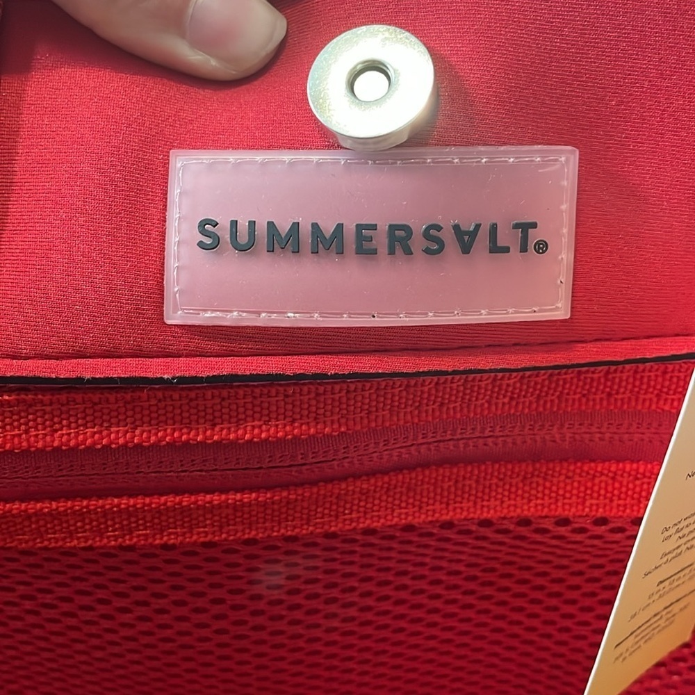 Neoprene Summersalt tote bag hot pink and red - Picture 4 of 10